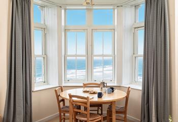 Admire the views from breakfast to dinner, as the tide rolls in and out. 