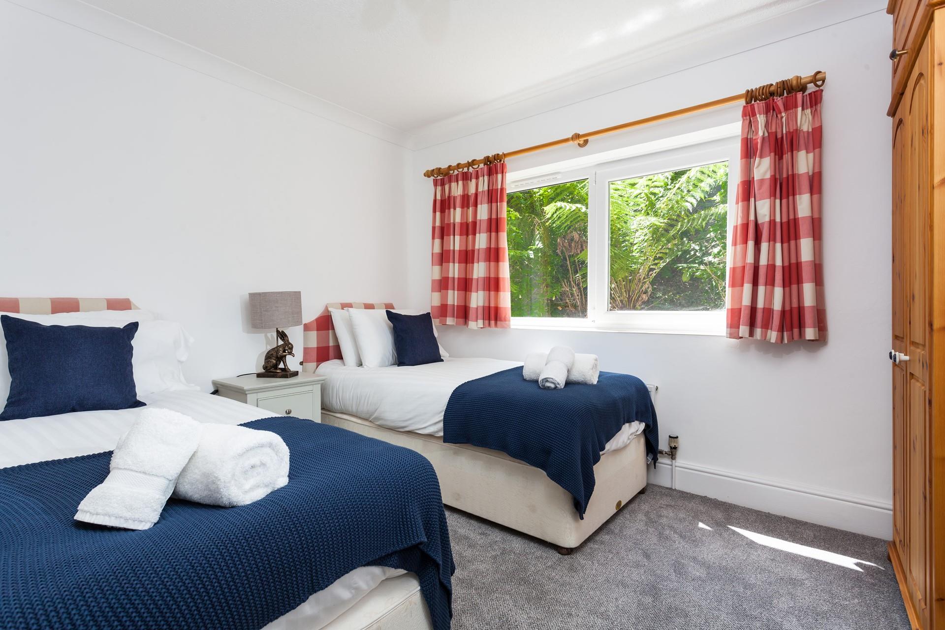 As the sun comes down come in from the balcony, tuck into bed and drift off to sleep.