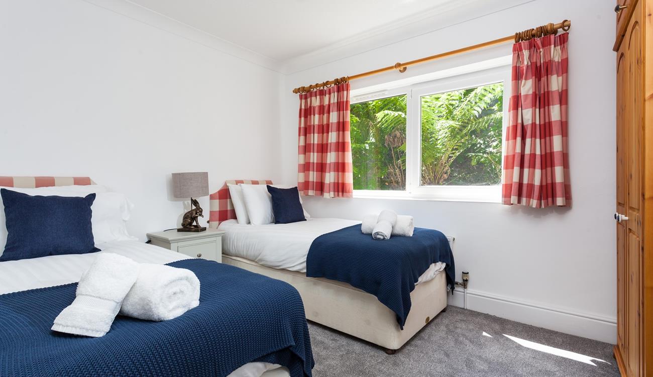 As the sun comes down come in from the balcony, tuck into bed and drift off to sleep.