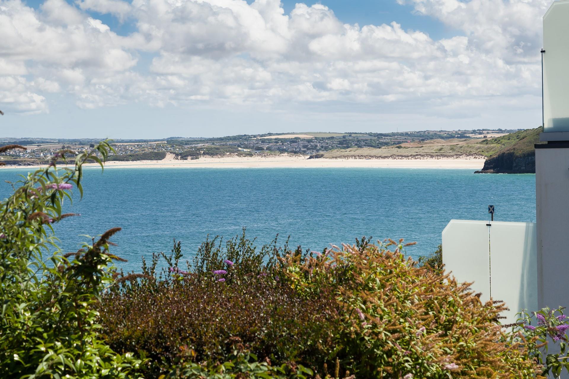 Look over to Hayle's 3 miles of golden sand across the Bay.