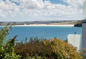 Look over to Hayle's 3 miles of golden sand across the Bay.