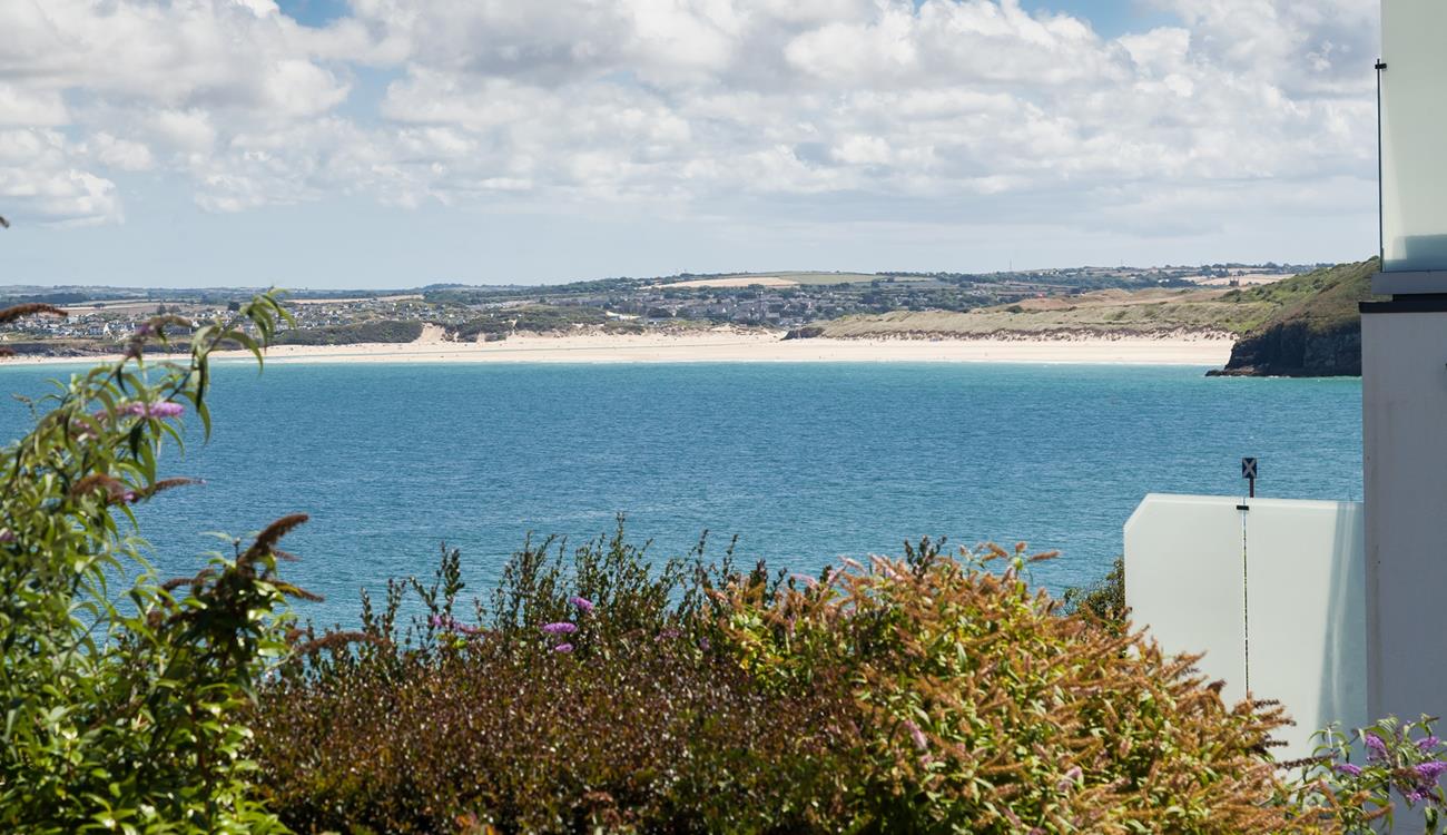 Look over to Hayle's 3 miles of golden sand across the Bay.