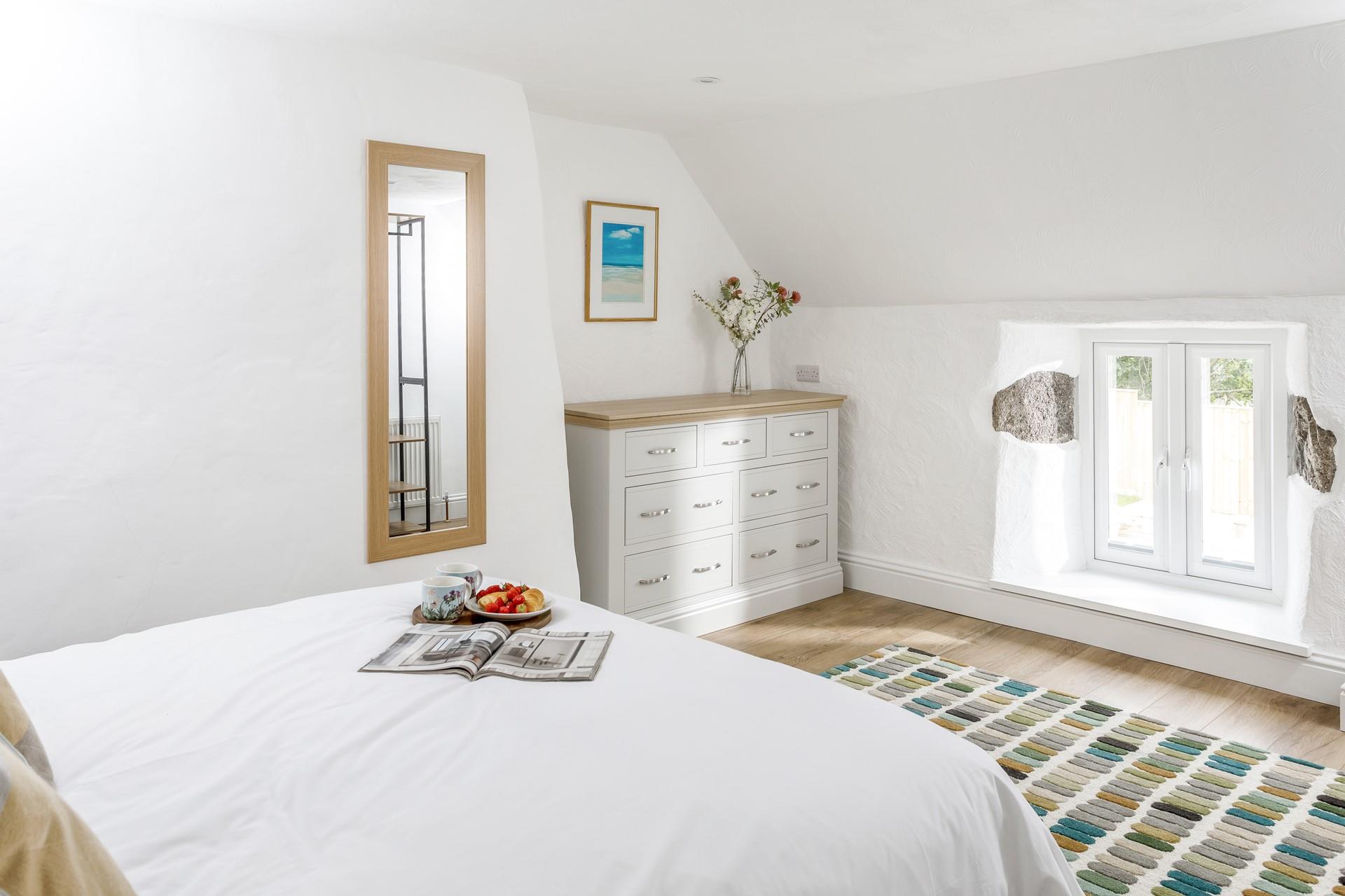 Settle into the soft sheets for a blissful night's sleep.