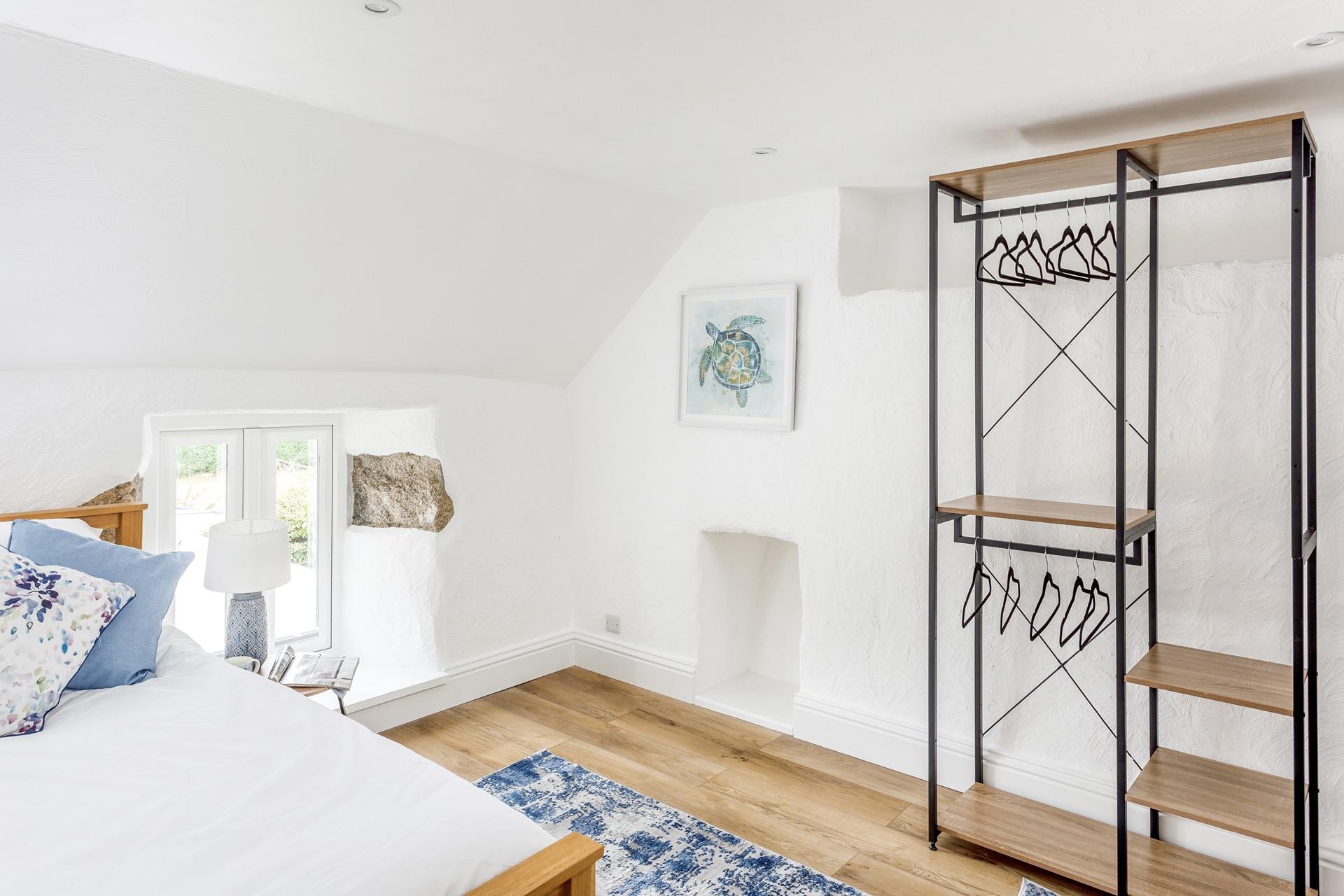 There is plenty of hanging space for all your holiday clothes.