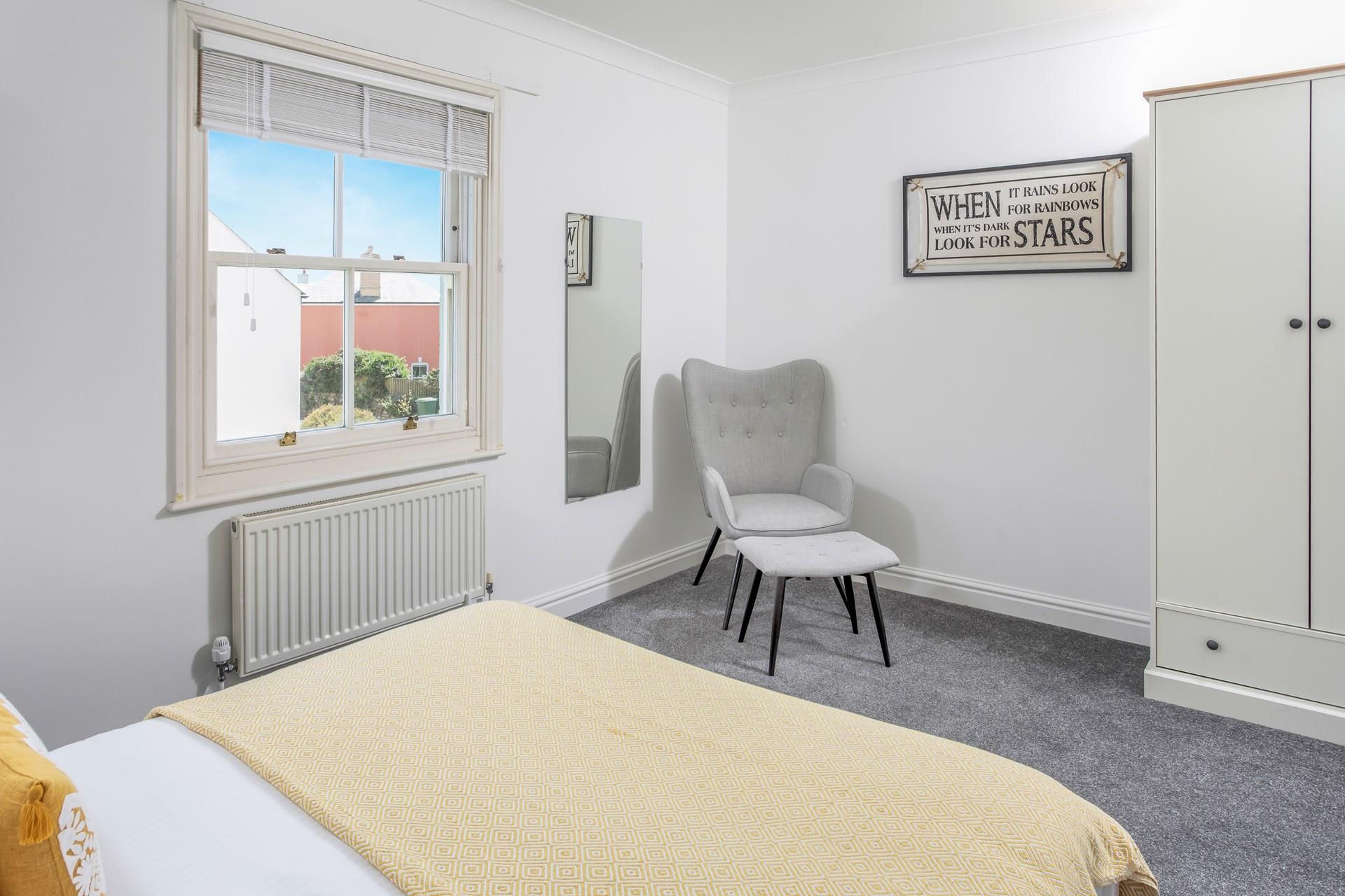 Wake up to cheerful hues, planning your day's adventures.