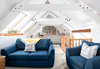 Modern styling meets traditional features in this cosy barn conversion.