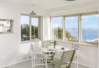 Enjoy views of St Michael's Mount in the lovely sunroom.