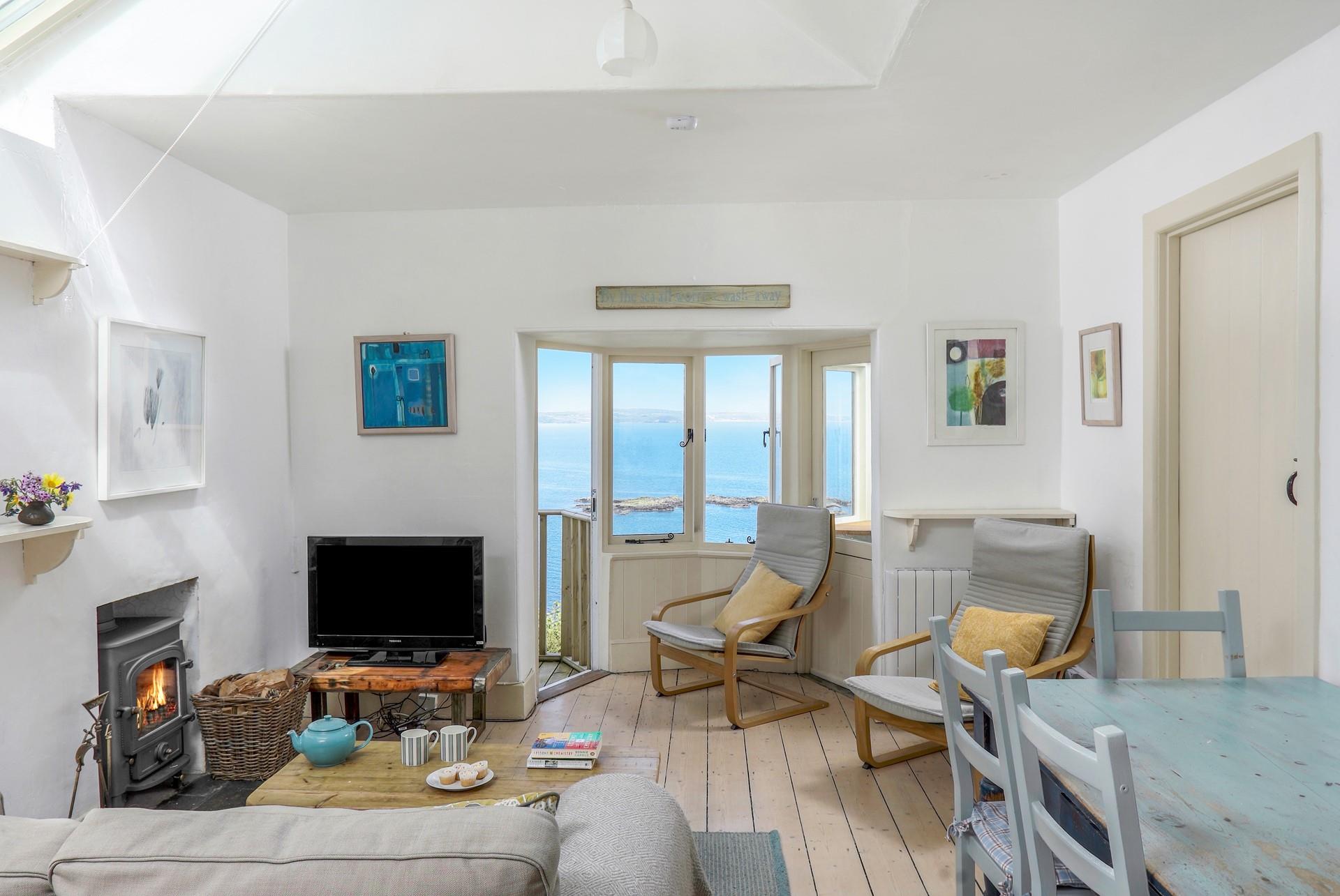 Open the door to the garden and let the sounds of nature fill the room.