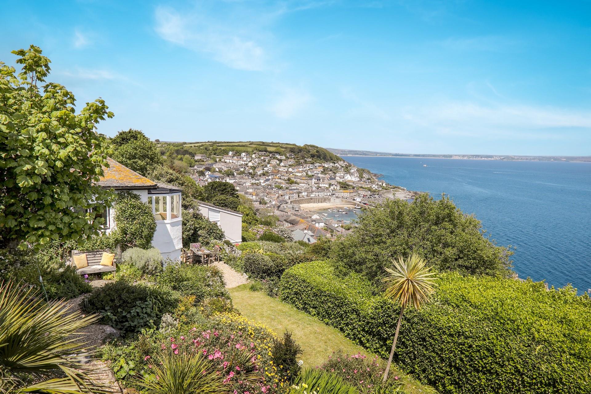 The garden blooms in the summer months.