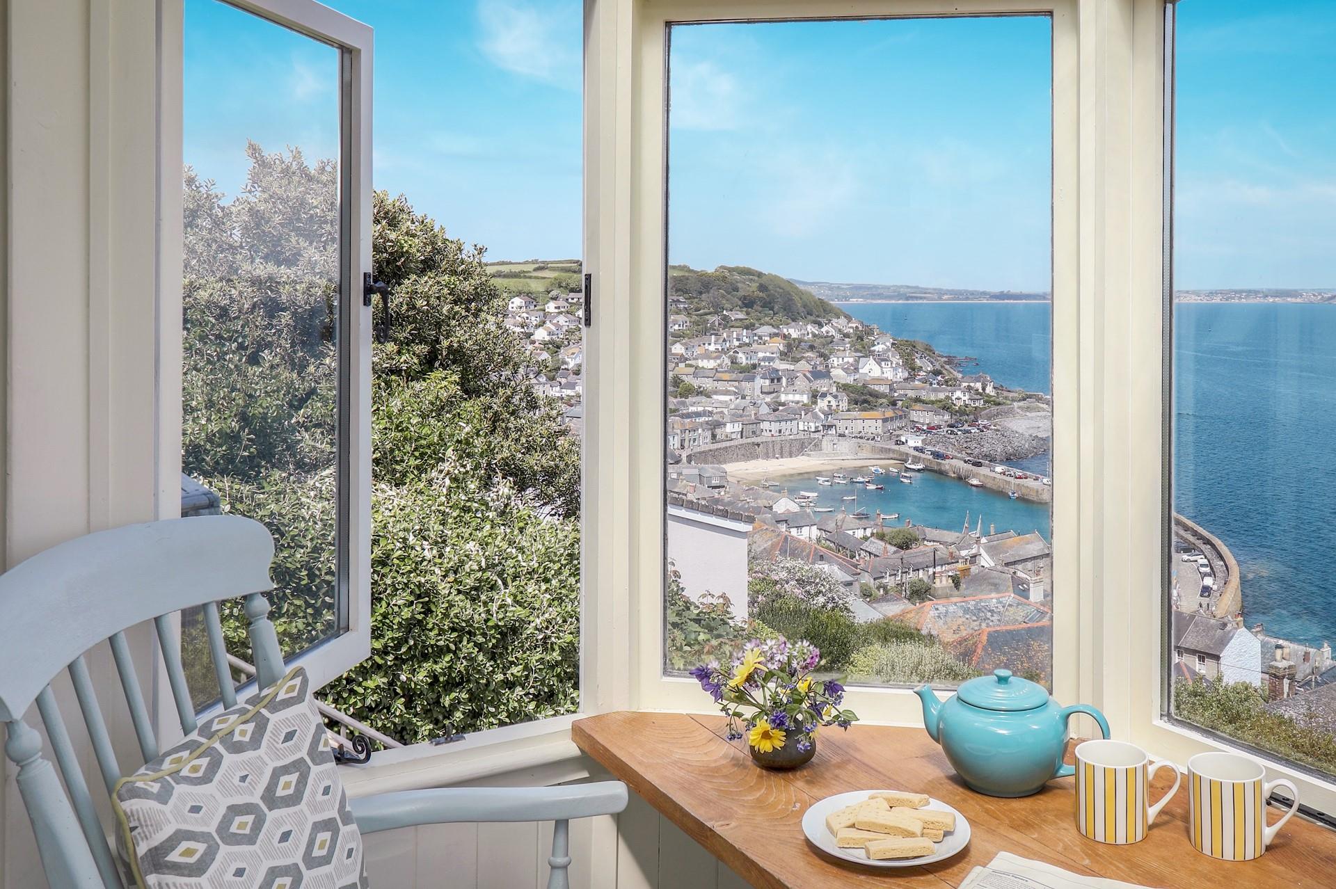 The fondly named 'The Lookout' is a peaceful spot to enjoy a cup of tea.