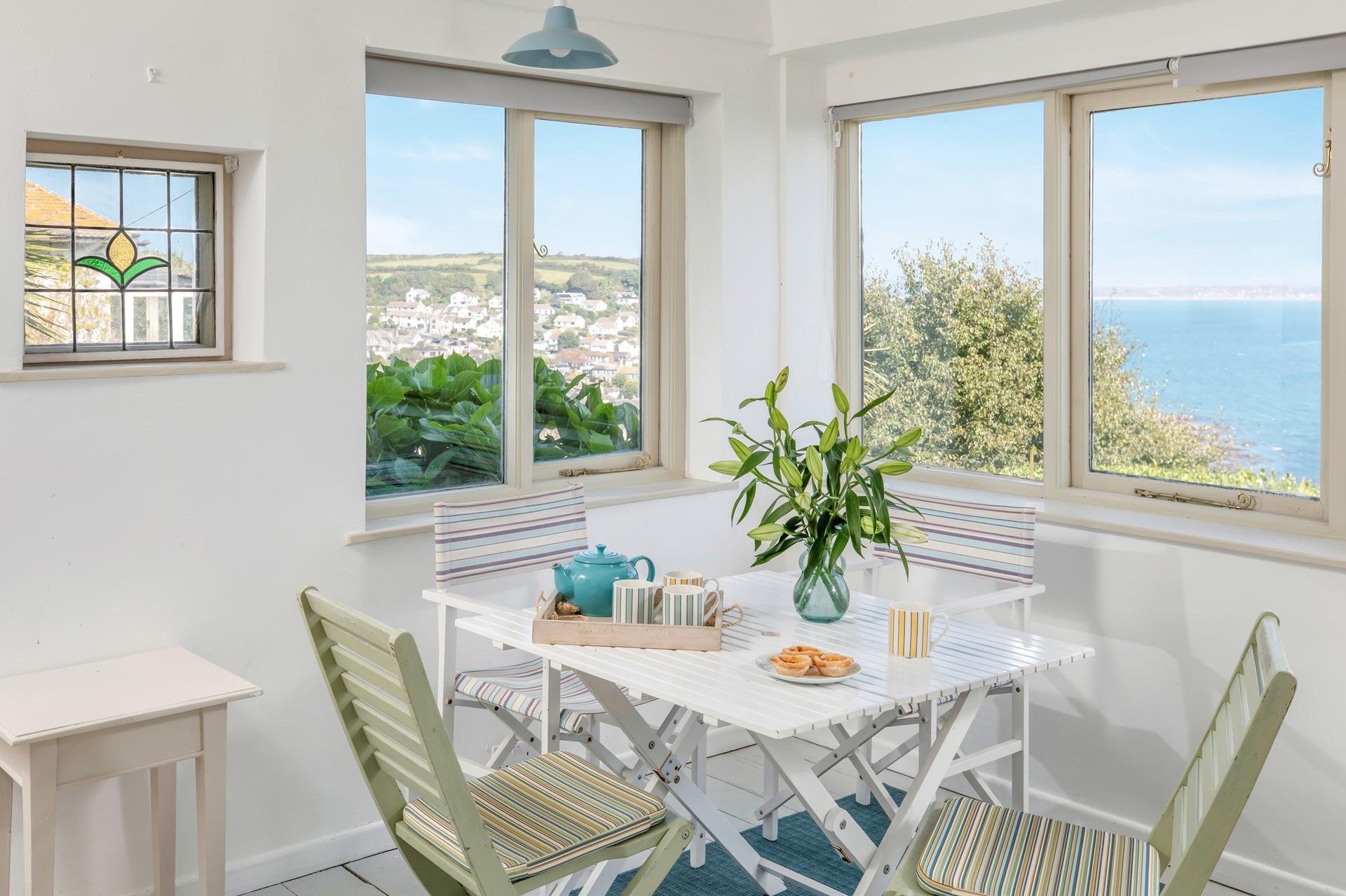 The summerhouse is the perfect addition for enjoying summer evenings sipping your favourite drink.