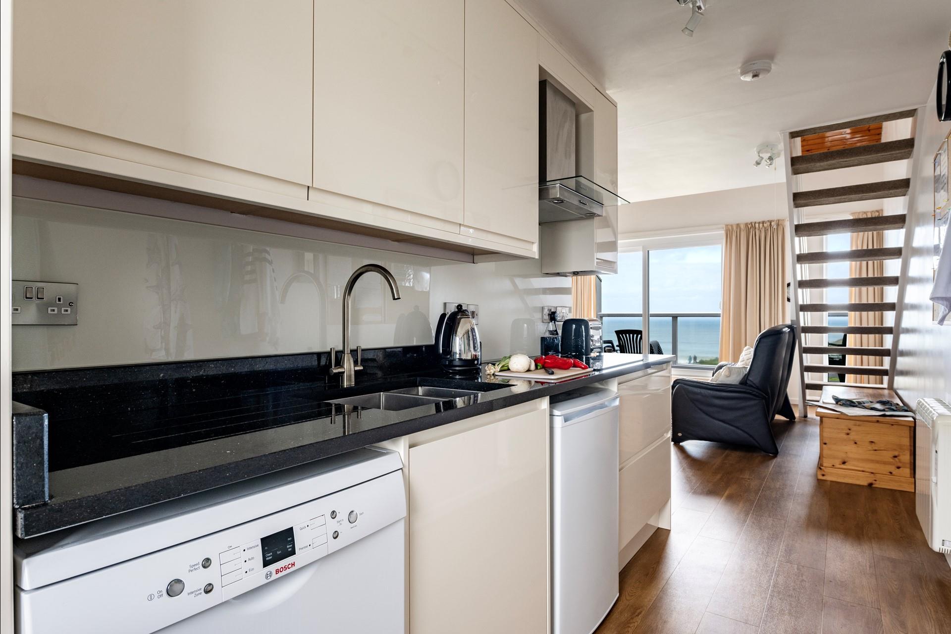 The fully equipped kitchen has all you need to cook a tasty feast.