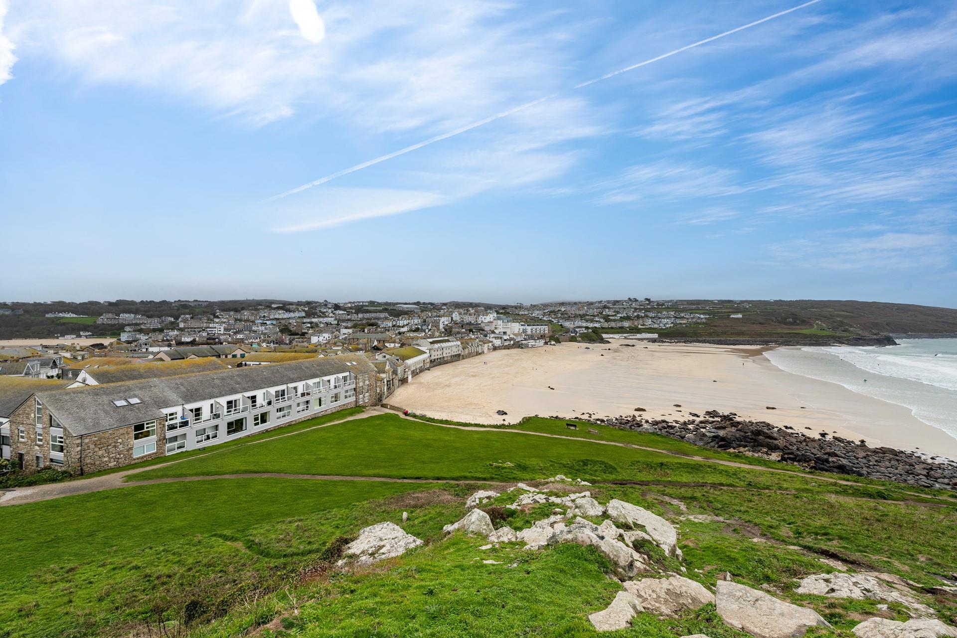 St Nicholas Court is located in an enviable position above Porthmeor beach.