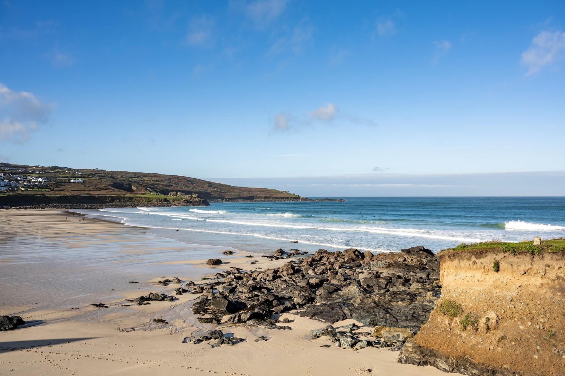 Porthmeor is perfect for surfing or just building sandcastles!