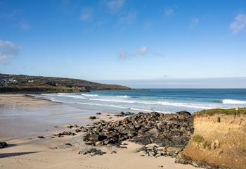 Porthmeor is perfect for surfing or just building sandcastles!