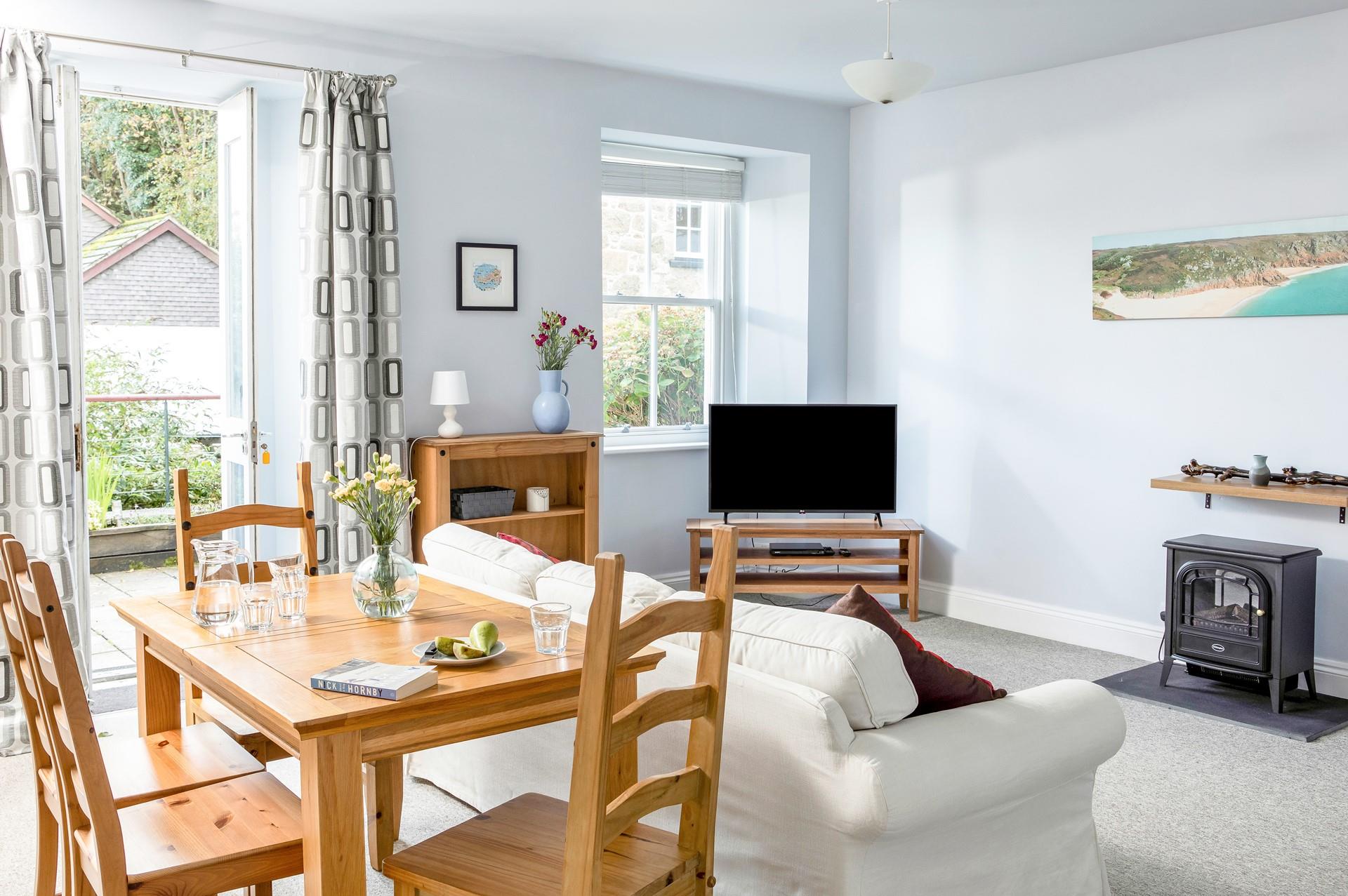 Open the patio doors to let the fresh summer breeze while you cook a tasty breakfast.