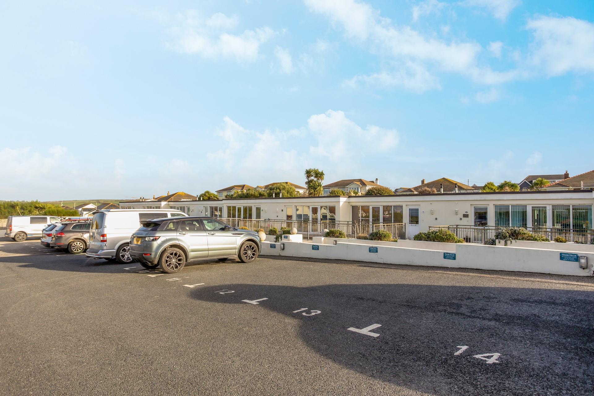 There is allocated parking included with the property.