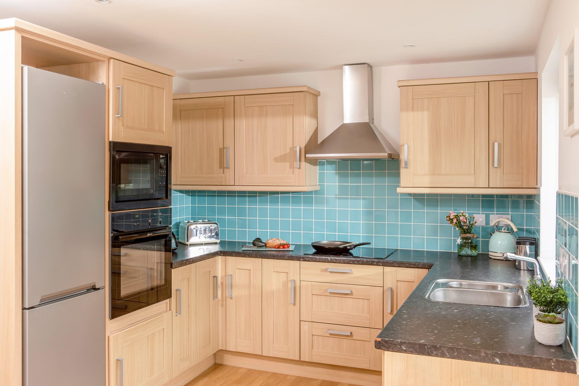 The kitchen provides all you need for a self-catering break, or just for dishing up a tasty takeaway!