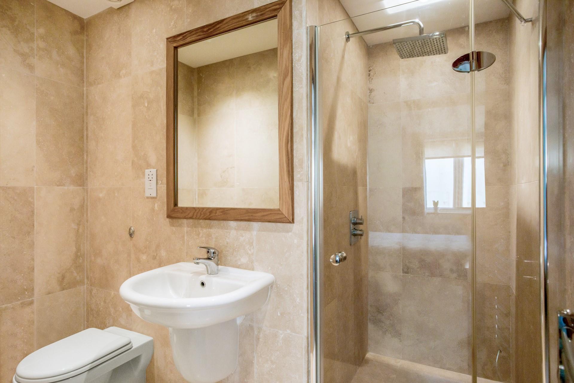 Bedroom 1 has an en suite shower, meaning no fighting for the bathroom in the mornings. 