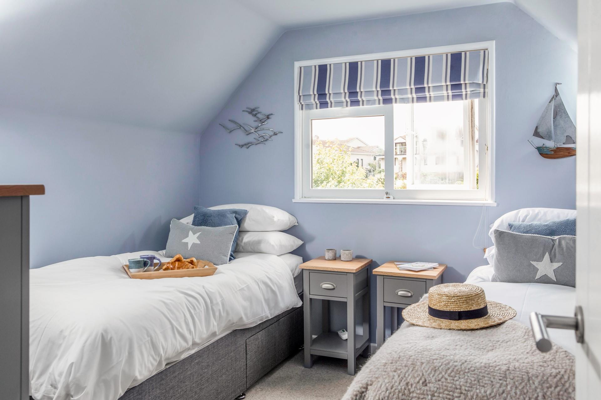 The twin beds are perfect for the little ones to unwind in the evening.