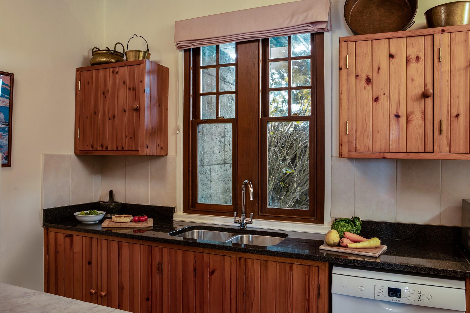 Prepare freshly bought produce in the kitchen.
