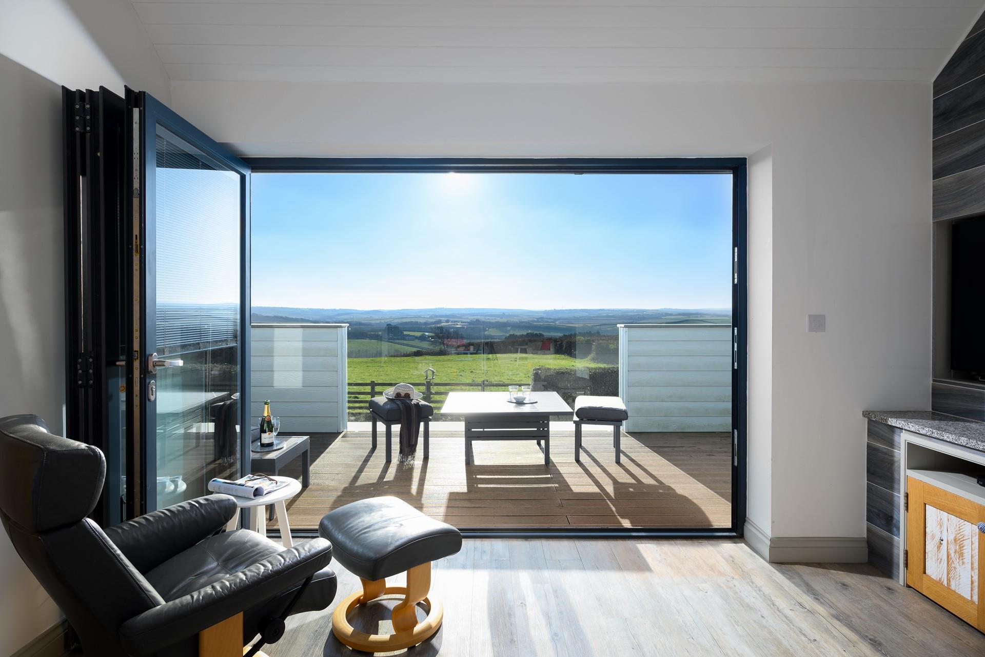 Put your feet up and gaze across the Cornish countryside.