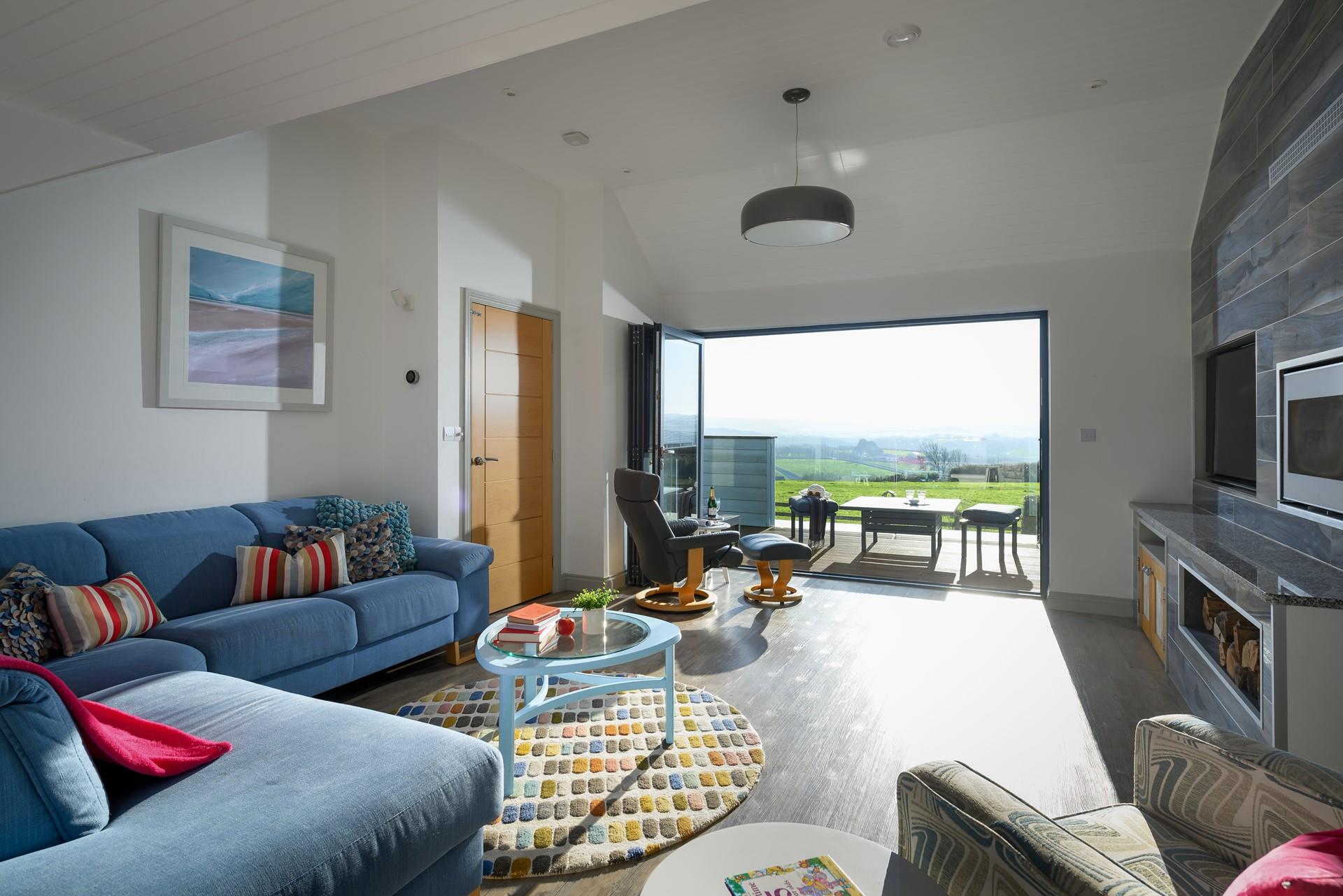 Let the Cornish breeze in! The balcony takes full advantage of the far-reaching view.