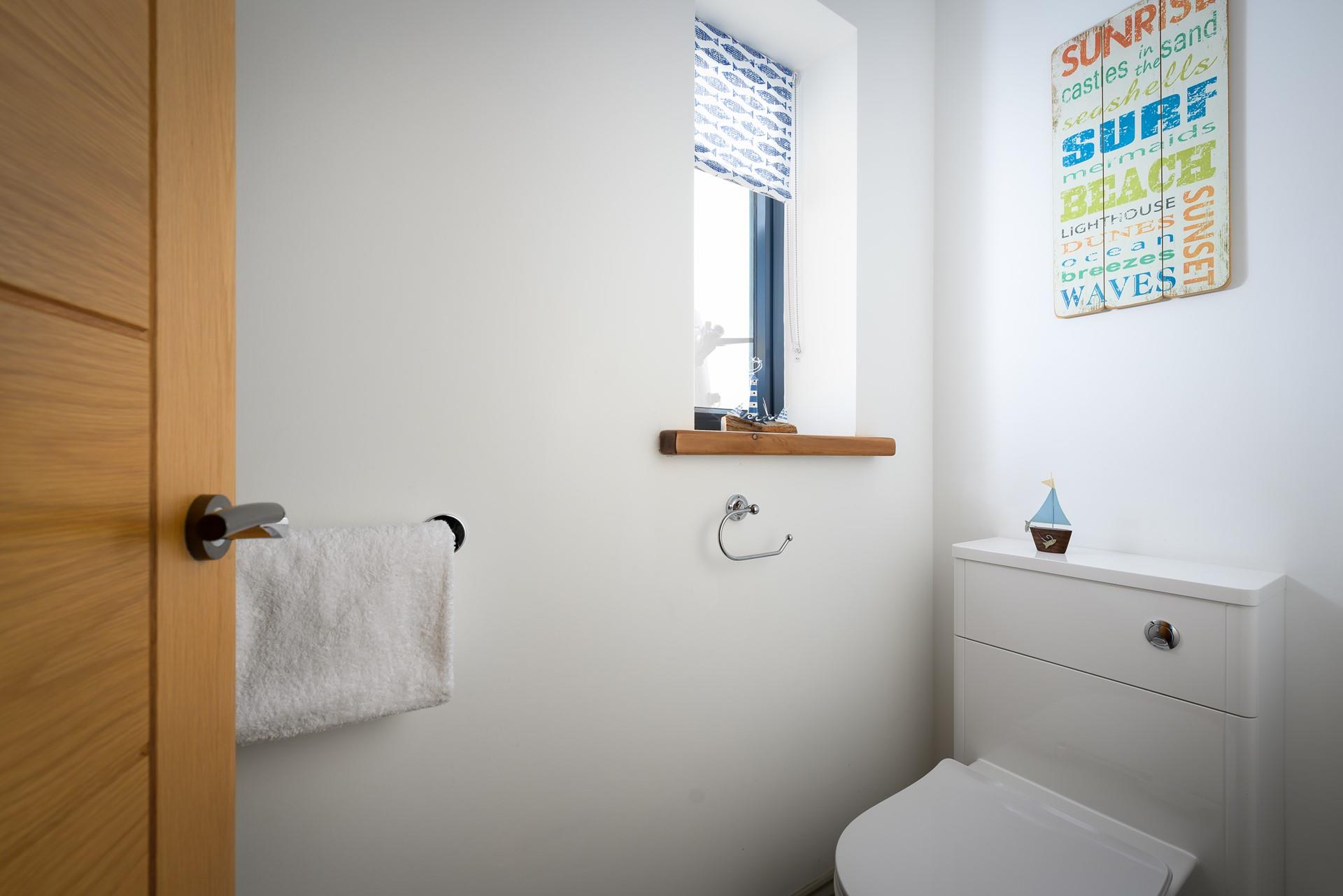 A cloakroom with a seaside theme!