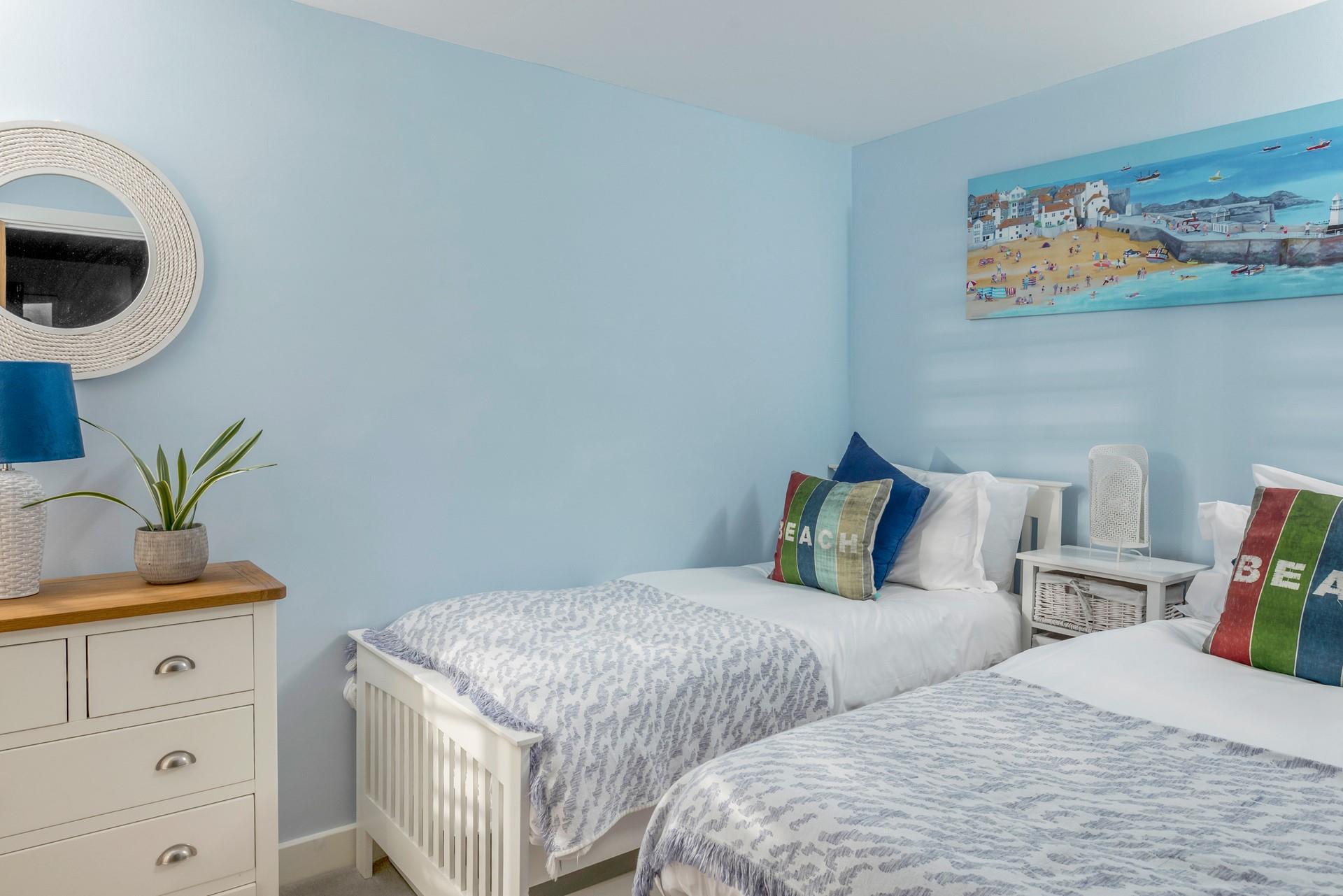The twin beds in bedroom 2 are perfect for children or extra adults.