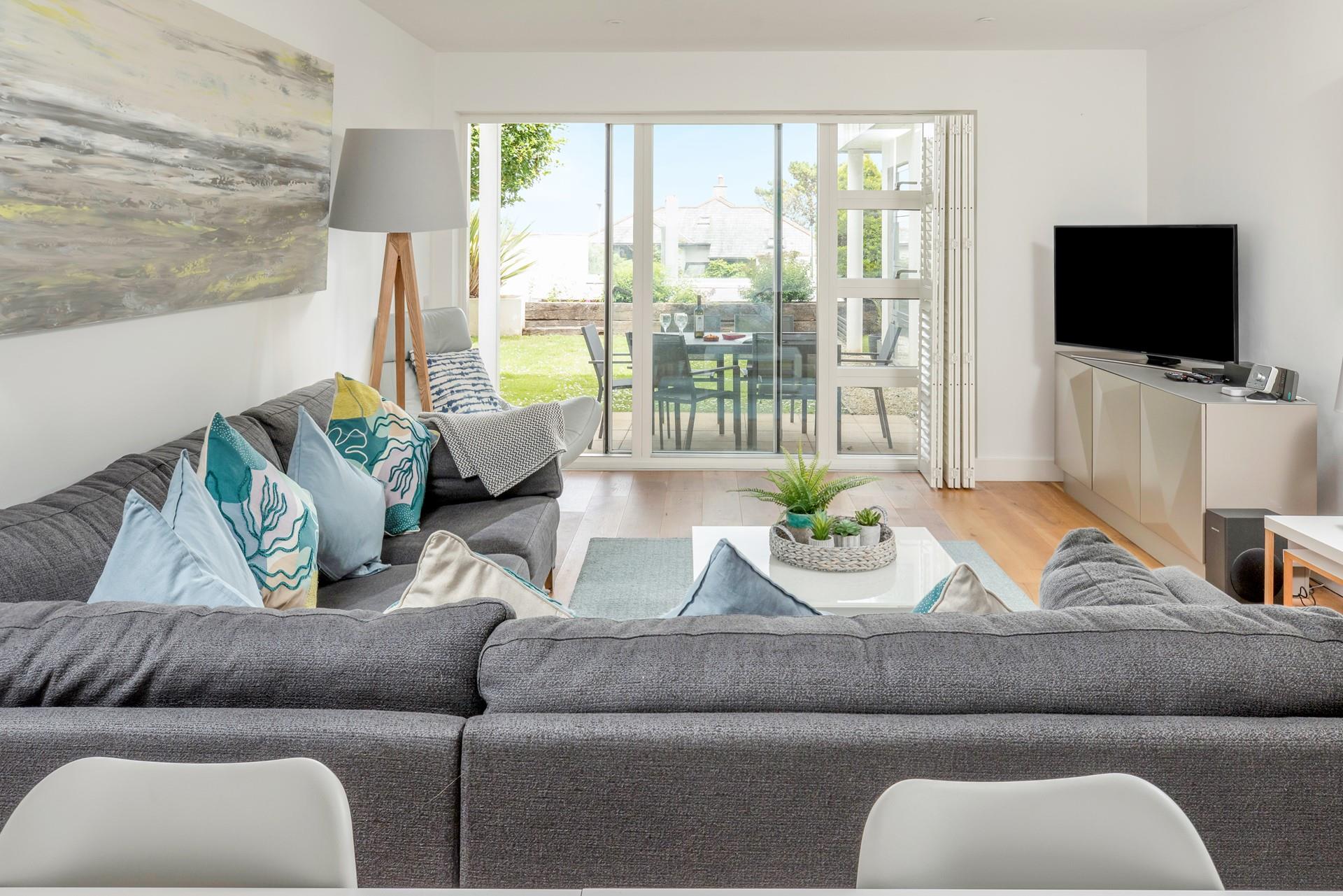 Open the patio doors and let the summer breeze into the apartment.