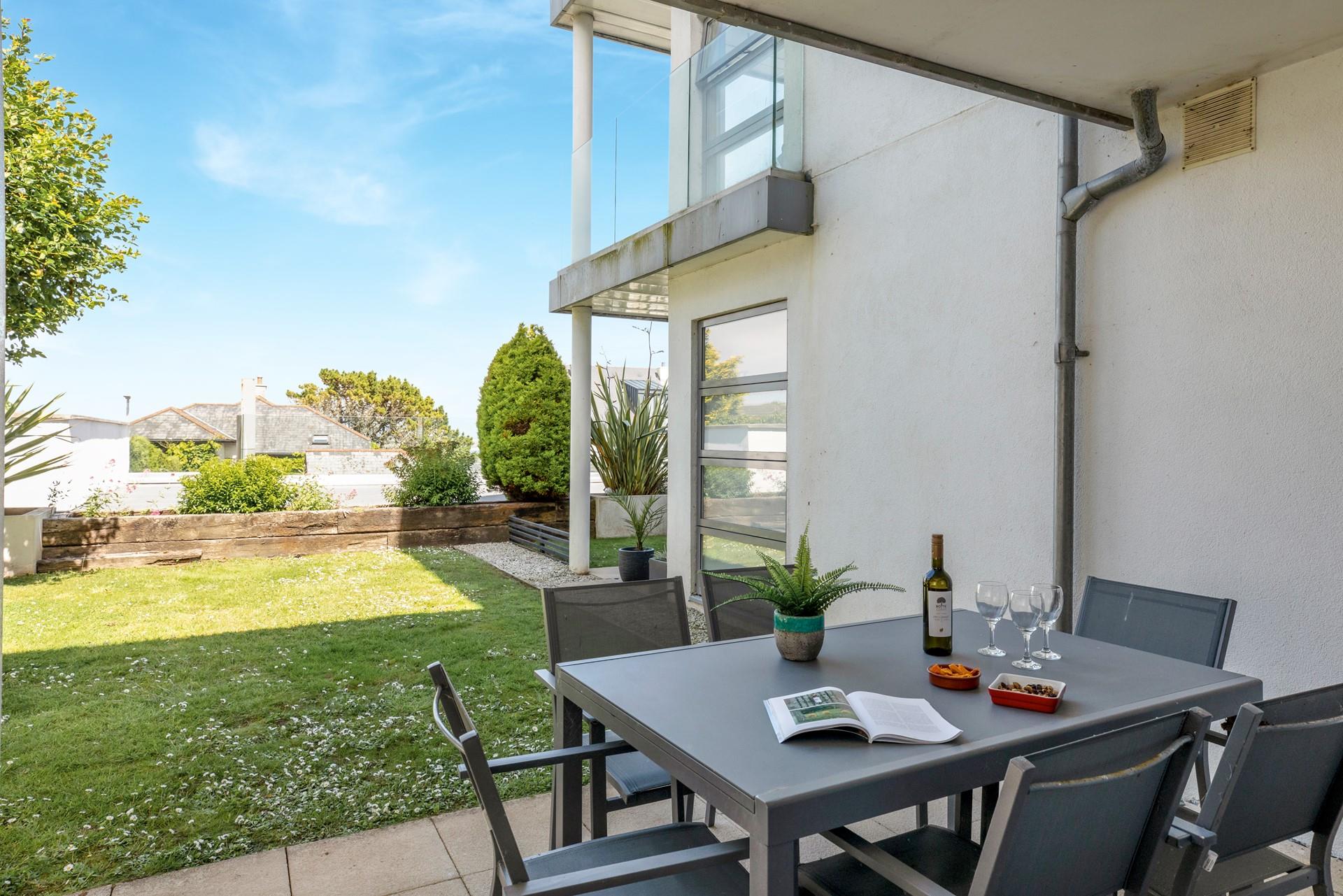 Pour yourself a glass of your favourite wine to enjoy in the garden.