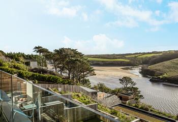 Wander out to the balcony and take in the stunning views across the Gannel as far as Crantock beach.
