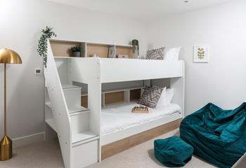 The kids will love climbing into the bunk beds after an exhausting day on the beach.