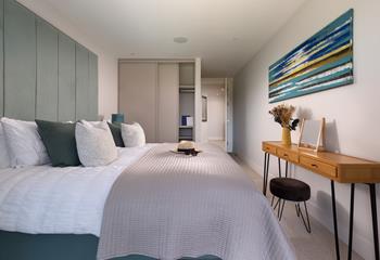 Bedroom 1 has plenty of storage for your holiday wardrobe.