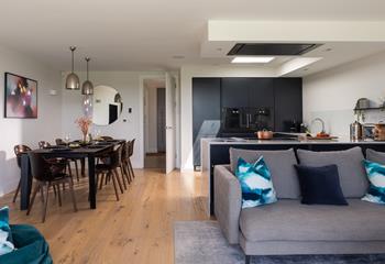 There's plenty of space for all the family in the stylish living area.