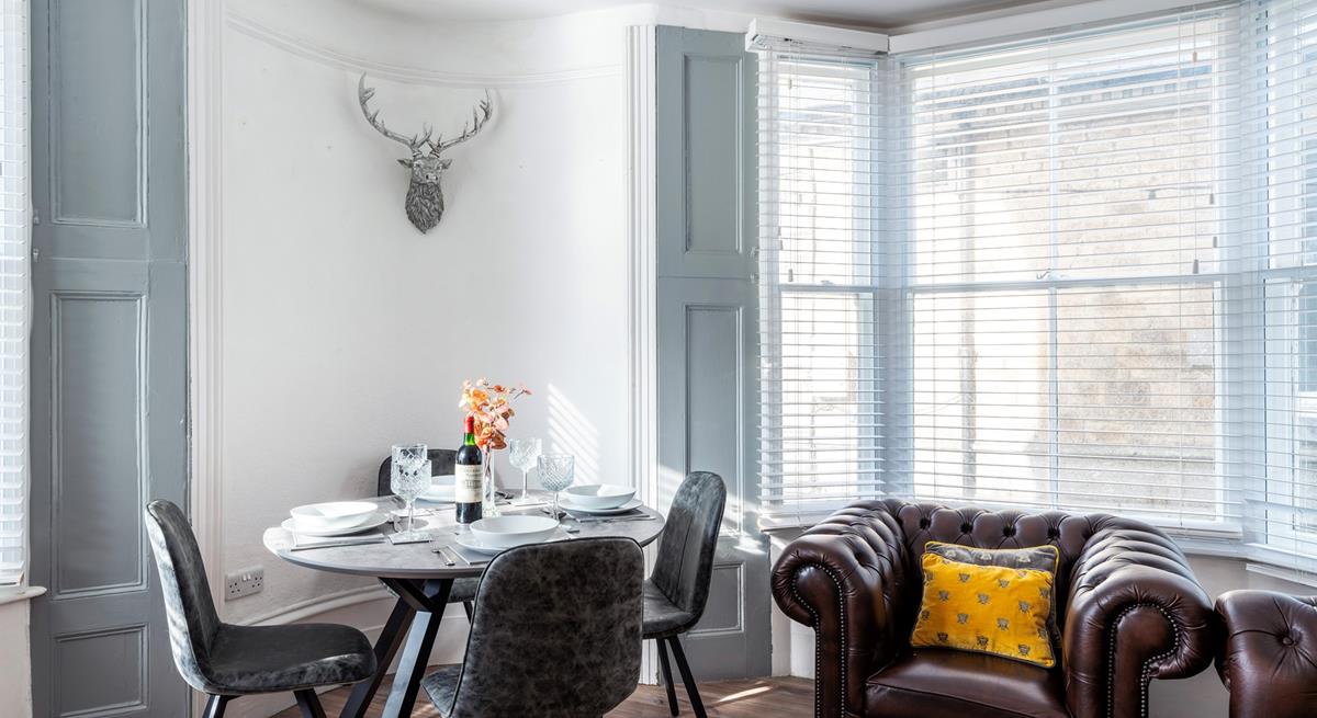 Gather around the dining table and tuck into a tasty feast.