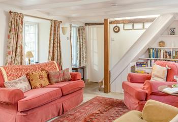 The cosy sitting room is the perfect base to come back to after exploring the local area.