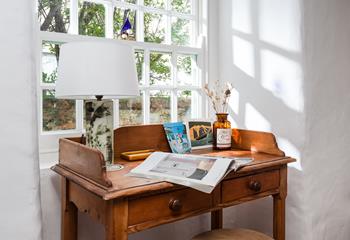 The desk area is perfect for catching up on emails while you're away.