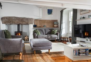 Snuggle up together with the woodburner on for the ultimate cosy evening.