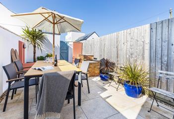 There is a custom built BBQ area which is a great addition for the summer months. 