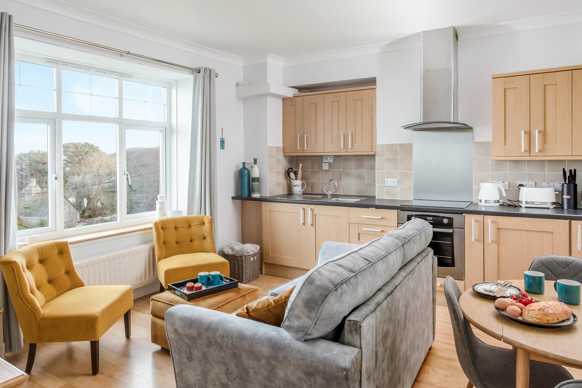 Open plan living makes for the perfect space for a couple to relax and unwind together.