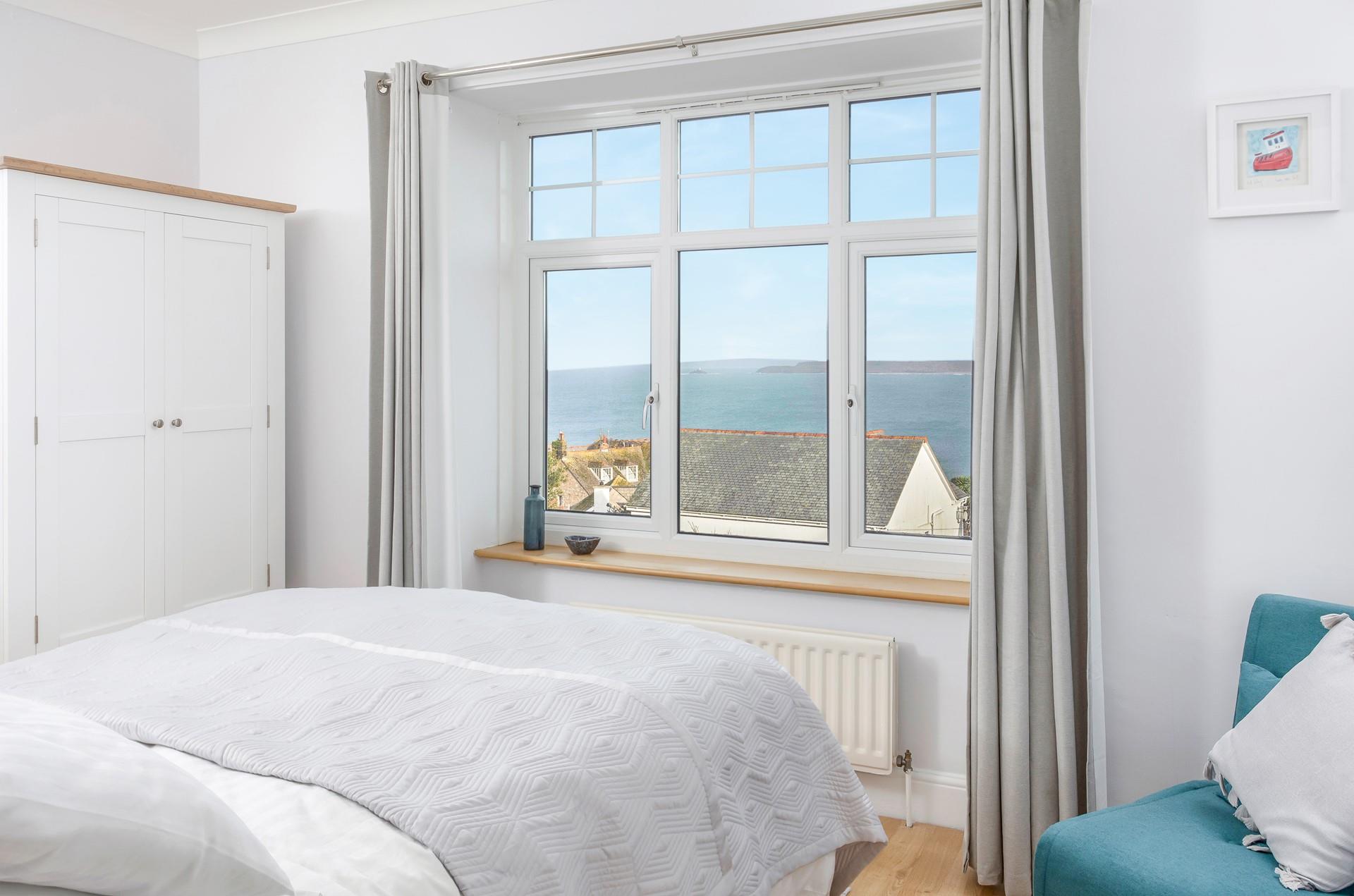Wake up and open curtains to stunning sea views across St Ives Bay.