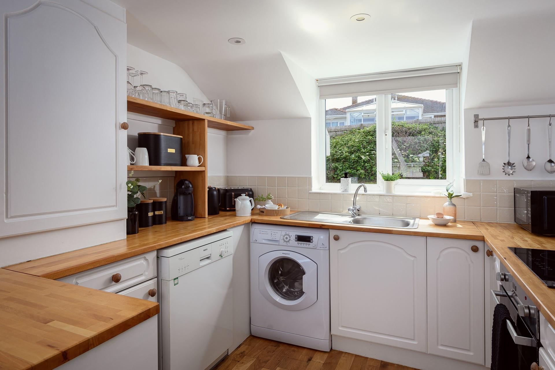 The kitchen is well-equipped for cooking up a storm.