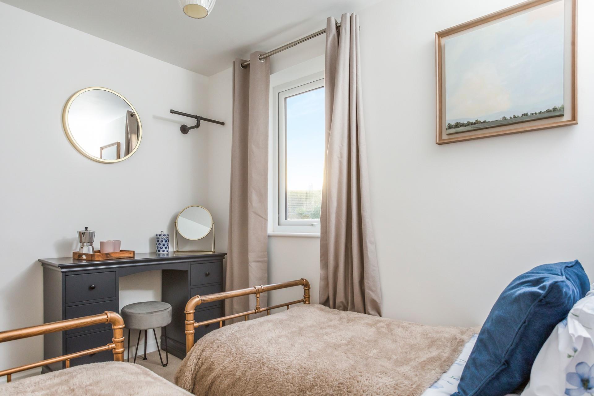 The cosy twin beds are perfect for kids or adults to snuggle up each night.