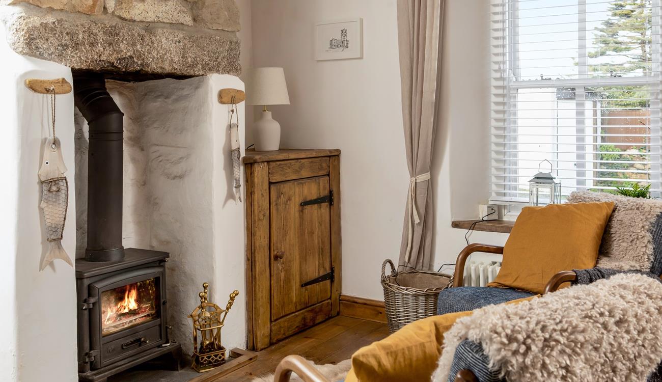 Curl up with a good book by the woodburner, listening to the crackle of the fire.