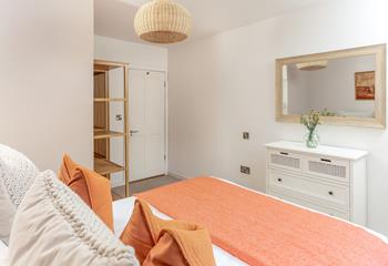 Come back from enjoying an evening meal in St Ives to snuggle into the comfortable bed.