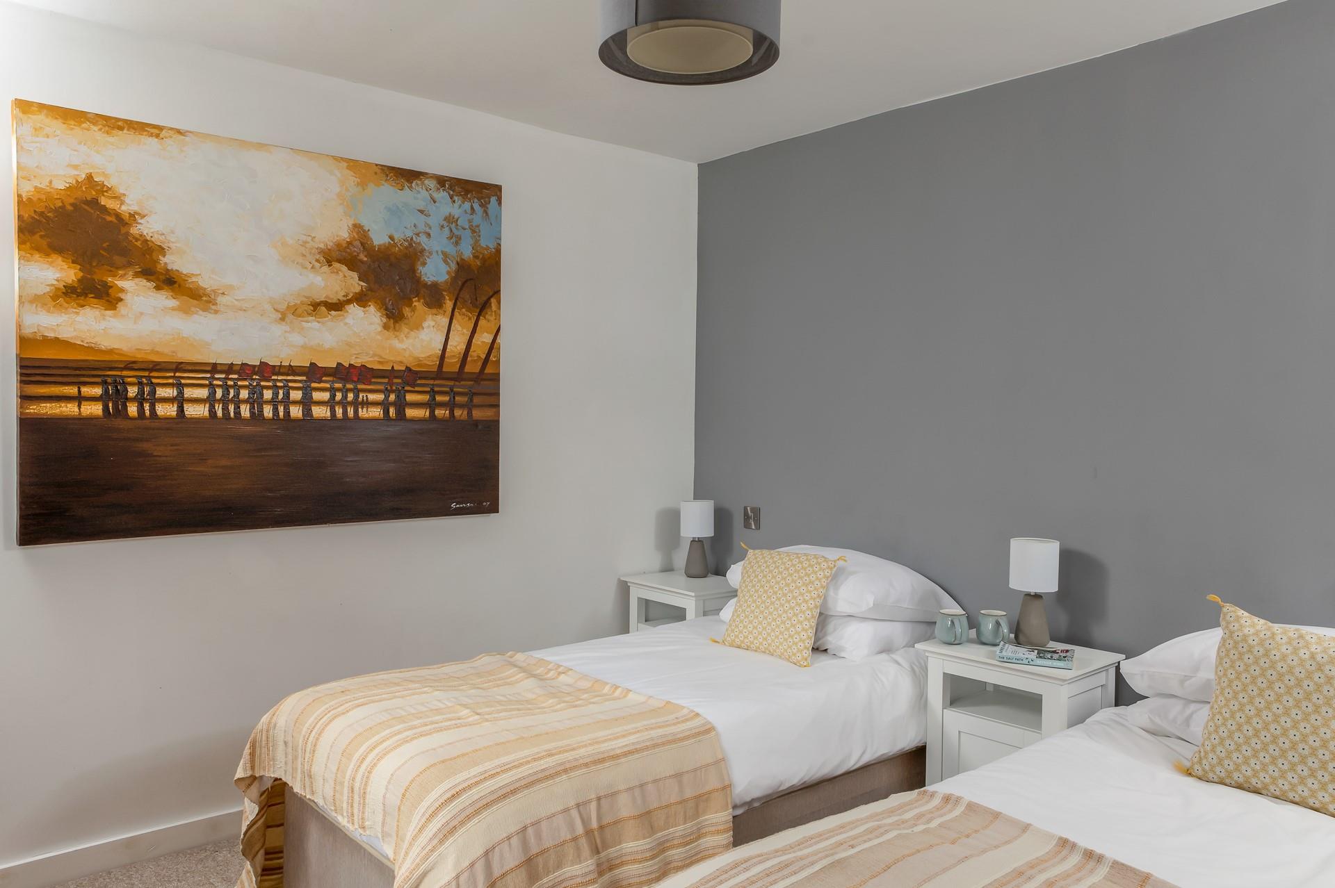 The twin beds are perfect for children or adults to settle into each night.