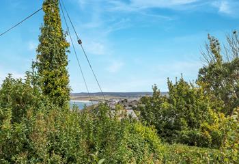 Enjoy the views across St Ives Bay from the balcony.