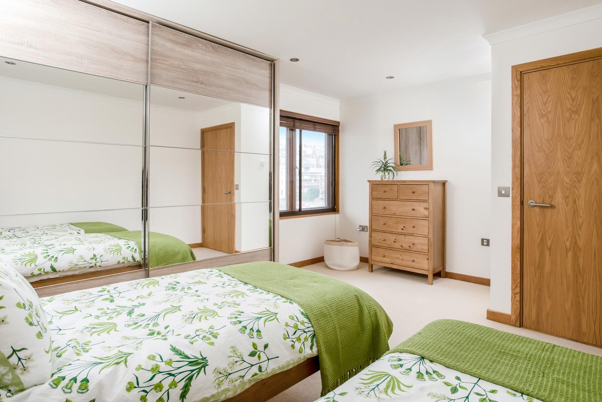 The large wardrobe has ample space for all your holiday clothes.