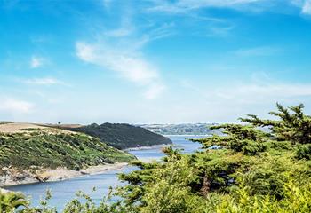 Stroll thirty minutes along the coast path to Maenporth beach, a secluded cove with stunning views.